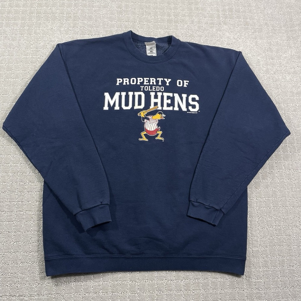 Vintage 1999 Toledo Mud Hens Baseball MiLB Size 2XL Detroit‎ Tigers Sweatshirt